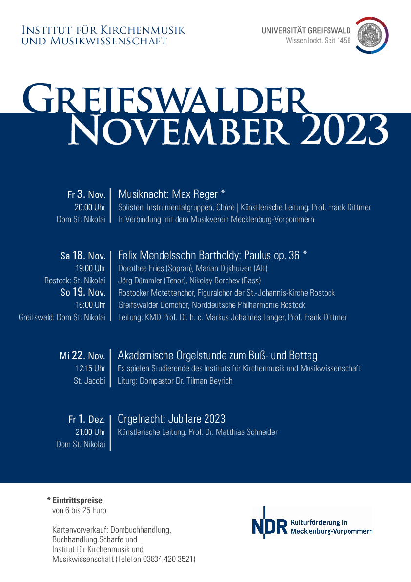 Plakat Greifswalder November 2023